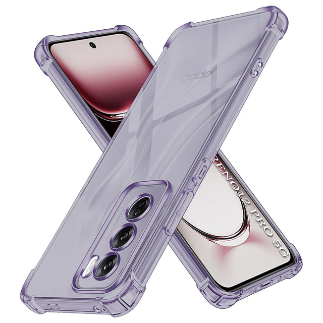 Husa de protectie Techsuit Shockproof Clear Silicone compatibil cu Oppo Reno12 Pro, Negru Fumuriu