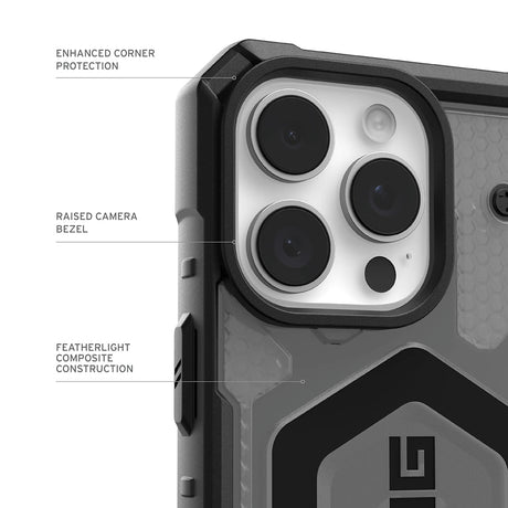 Husa de protectie UAG Pathfinder Clear MagSafe compatibil cu iPhone 17 Pro Max, Ash / Negru