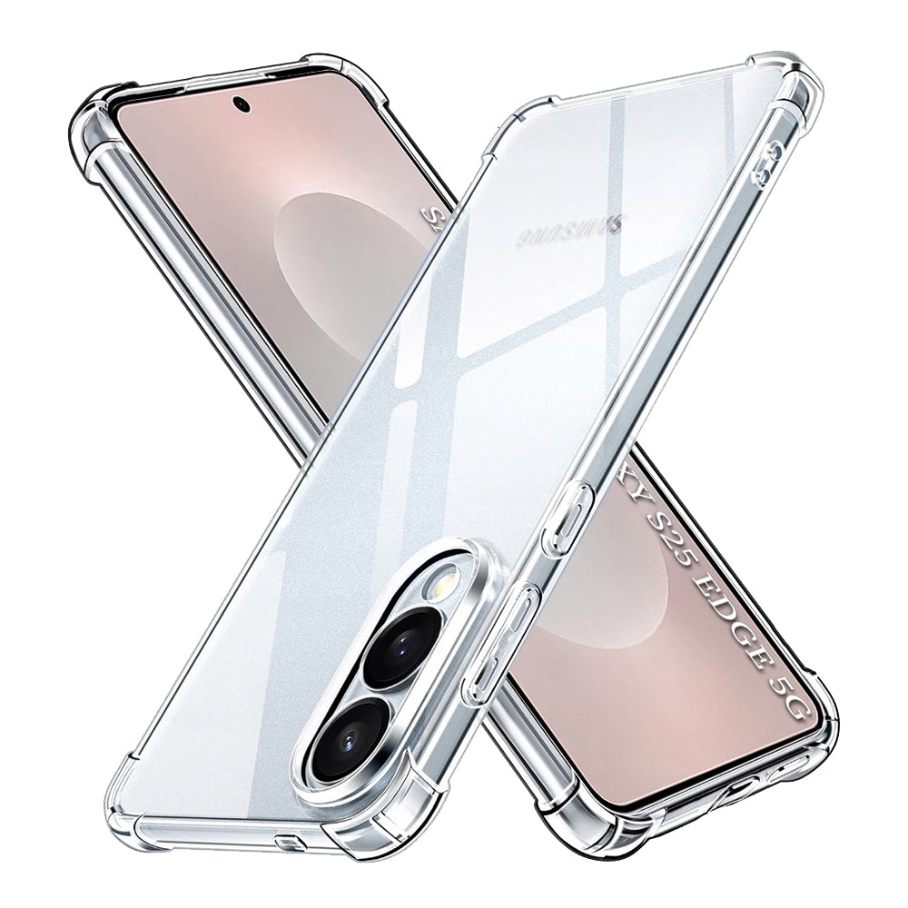 Husa de protectie Techsuit Shockproof Clear Silicone compatibil cu Samsung Galaxy S25 Edge, Transparent