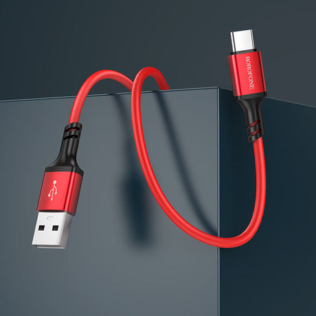 Cablu Borofone (BX83), USB to Type-C, Silicone, Universal, 3A, 1m, Negru