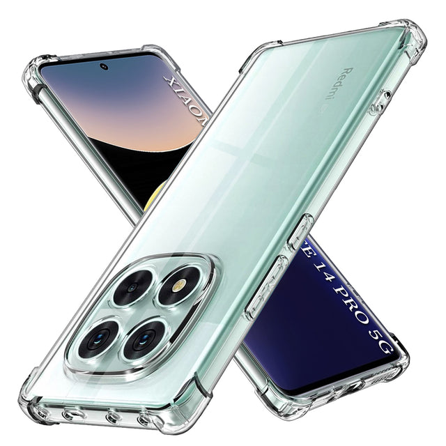 Husă Techsuit Shockproof Clear Silicone transparentă pentru Xiaomi Redmi Note 14 Pro 5G / Poco X7