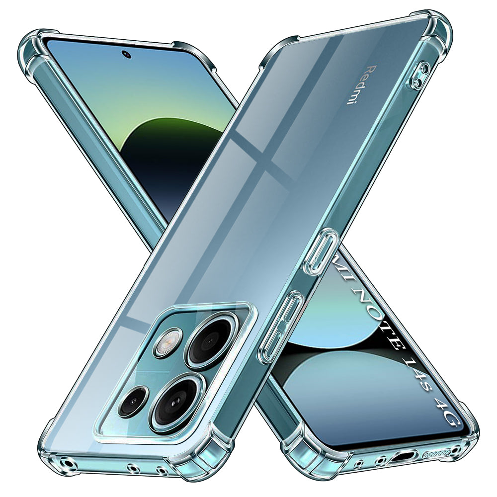 Husa de protectie Techsuit Shockproof Clear Silicone compatibil cu Xiaomi Redmi Note 14S, Transparent