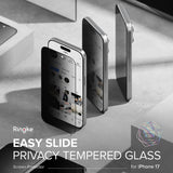 Folie de protectie Ringke Easy Slide Privacy Tempered Glass (set de 2) compatibil cu iPhone 17 Pro, Negru