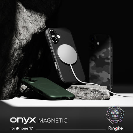 Husa de protectie Ringke Onyx MagSafe compatibil cu iPhone 17, Verde Inchis