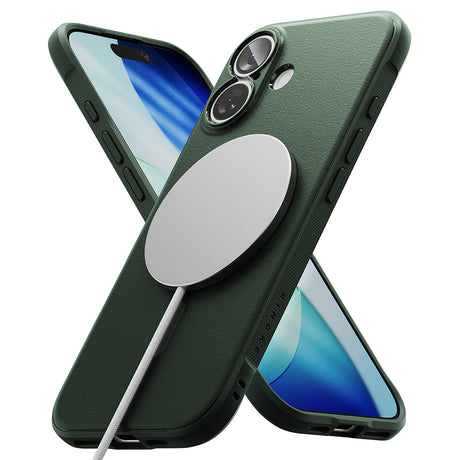 Husa de protectie Ringke Onyx MagSafe compatibil cu iPhone 17, Verde Inchis