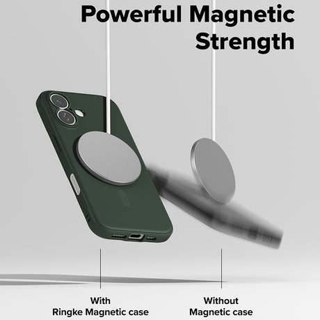 Husa de protectie Ringke Onyx MagSafe compatibil cu iPhone 17, Verde Inchis