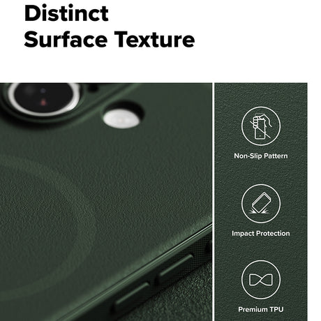 Husa de protectie Ringke Onyx MagSafe compatibil cu iPhone 17, Verde Inchis