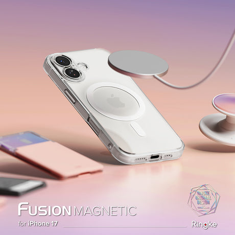 Husa de protectie Ringke Fusion MagSafe compatibil cu iPhone 17, Transparent