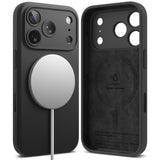 Husa de protectie Ringke Silicone Magnetic MagSafe compatibil cu iPhone 17 Pro, Negru