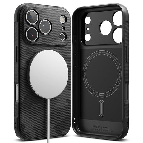 Husa de protectie Ringke Onyx MagSafe compatibil cu iPhone 17 Pro, Camo Black