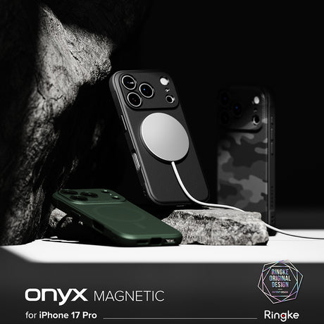 Husa de protectie Ringke Onyx MagSafe compatibil cu iPhone 17 Pro, Camo Black