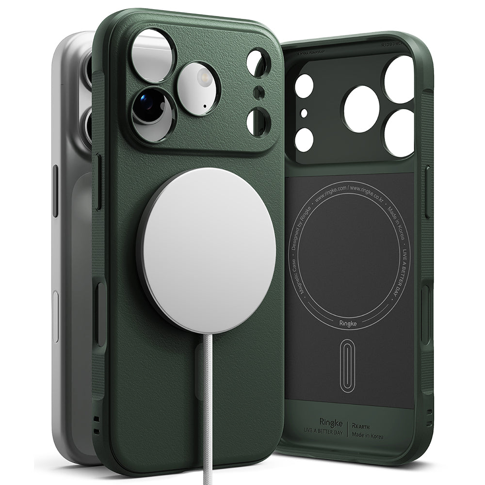 Husa de protectie Ringke Onyx MagSafe compatibil cu iPhone 17 Pro, Verde Inchis