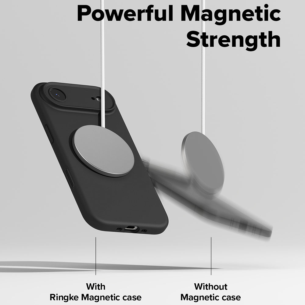 Husa de protectie Ringke Silicone Magnetic MagSafe compatibil cu iPhone 17 Air, Negru