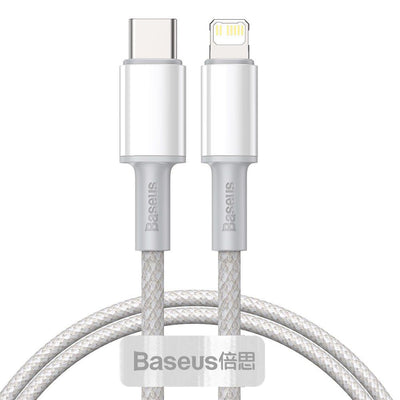 Cablu Baseus (CATLGD-A02), Type-C la Lightning, 20W, 2m, Alb