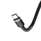 Cablu Baseus (set de 3) Cafule (E0418501), Fast Charging, USB-C to USB-C, 60W, 2m, Negru / Grey