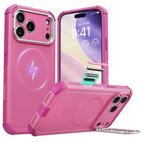 Husa de protectie ESR Cyber Armor Kickstand compatibil cu iPhone 17 Pro, Rosy Pink