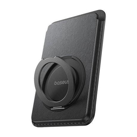 Suport Baseus Magnetic Wallet Stand MagPro 3 (P70385000123-00), Up to 3 Cards, 360° Stand Rotation, RFID-Blocking, Negru Cosmic