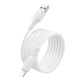 Cablu Borofone Certain Series (BX116), USB to Lightning, Nylon Braided, 2.4A, 1m, Negru