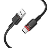 Cablu Borofone Beneficio Series (BX110), Premium Line, USB to Type-C, High-quality, Fast Charging, 3A, 1m, Negru