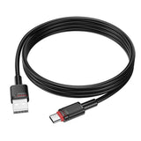 Cablu Borofone Beneficio Series (BX110), Premium Line, USB to Type-C, High-quality, Fast Charging, 3A, 1m, Negru