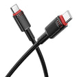 Cablu Borofone Beneficio Series (BX110), Premium Line, Type-C to Type-C, High-quality, Fast Charging, 60W, 1m, Negru