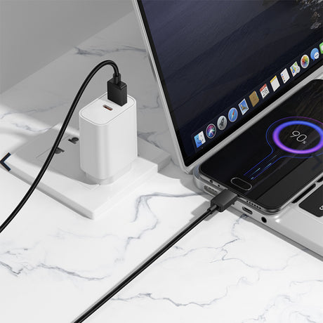 Cablu Borofone Placer Series (BX120), USB to USB-Micro, Aluminum Alloy Shell, Nylon Braided Cable, 2.4A, 1m, Negru