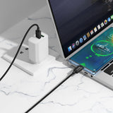 Cablu Borofone Placer Series (BX120), Type-C, Aluminum Alloy Shell, Nylon Braided, Fast Charge, PD 60W, 1m, Negru