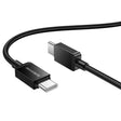 Cablu Borofone Placer Series (BX120), Type-C, Aluminum Alloy Shell, Nylon Braided, Fast Charge, PD 60W, 1m, Negru