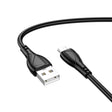 Cablu Borofone Energy Series (BX121), USB to USB-Micro, PVC, 2.4A, 1m, Negru