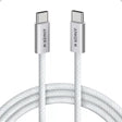 Cablu Anker Zolo A8060H21, USB-C la USB-C, alb