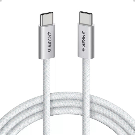 Cablu Anker Zolo (A8060H21), Type-C to Type-C, Ultra-Fast Charging, 240W, PD 3.1, Braided, Dirt-Free, 1m, Alb