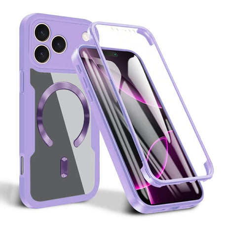 Folie de protectie Techsuit ColorVerse 360 MagSafe Series + compatibil cu iPhone 17 Pro, Mov