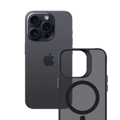 Husa de protectie 3mk Smoke MagCase compatibil cu iPhone 16 Pro Max, Negru