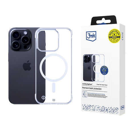 Husa de protectie 3mk Just20g MagCase compatibil cu iPhone 16 Pro Max, Transparent