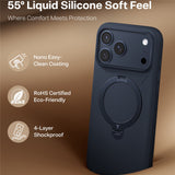 Husa de protectie Torras QPRO Silicone compatibil cu iPhone 17 Pro Max, Albastru