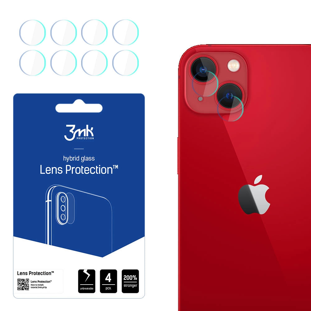 Folie de protectie 3mk Lens Protection (set de 4) compatibil cu iPhone 13, Transparent