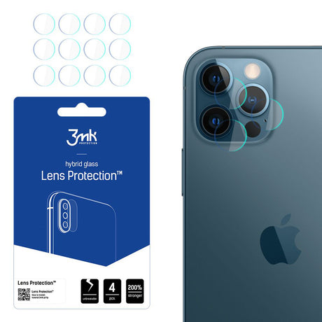 Folie de protectie 3mk Lens Protection (set de 4) compatibil cu iPhone 12 Pro, Transparent