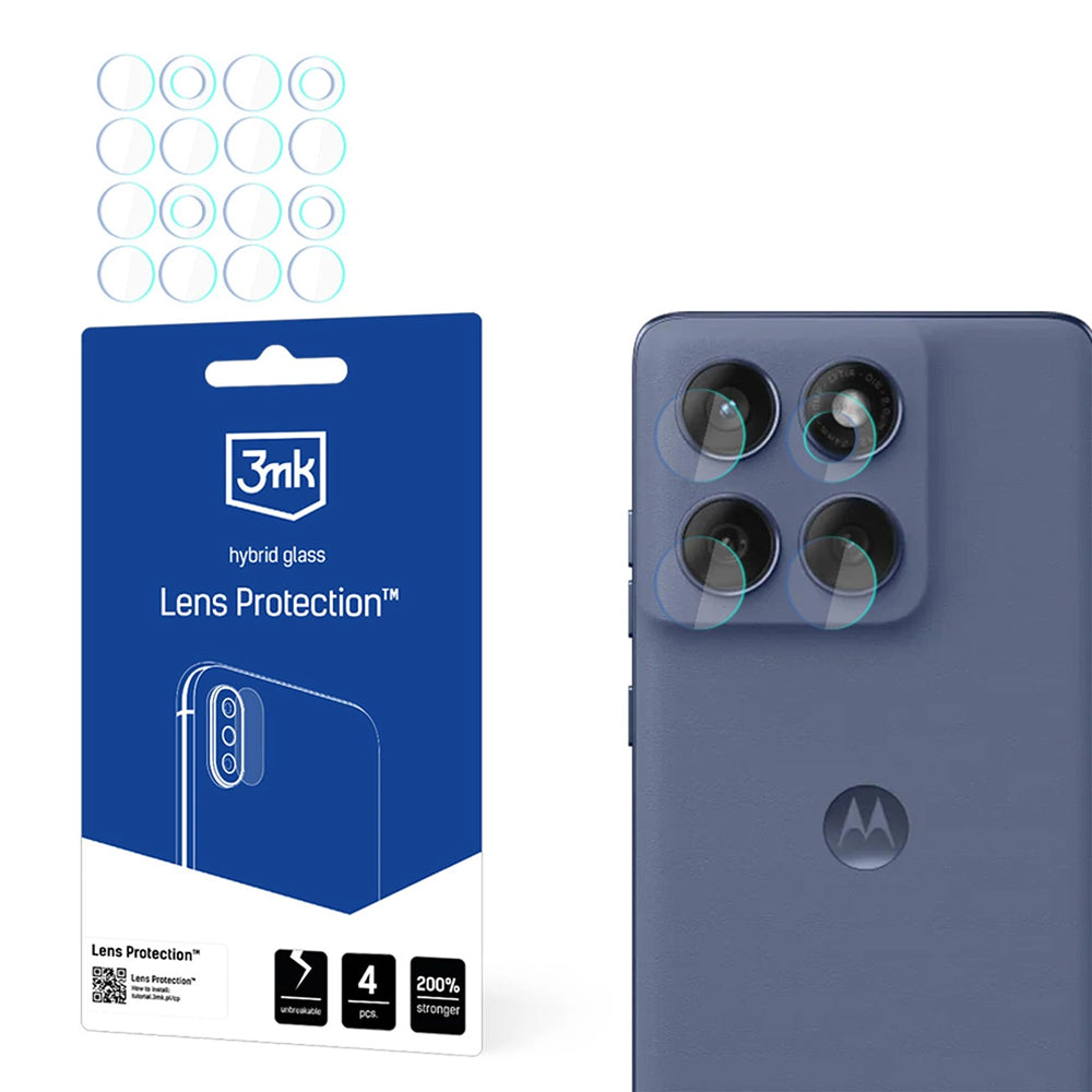 Folie de protectie 3mk Lens Protection (set de 4) compatibil cu Motorola Edge 60 Fusion, Transparent