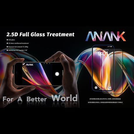 Folie de protectie ANANK 2.5D 5X Reinforced Full Glass compatibil cu iPhone 17, Negru