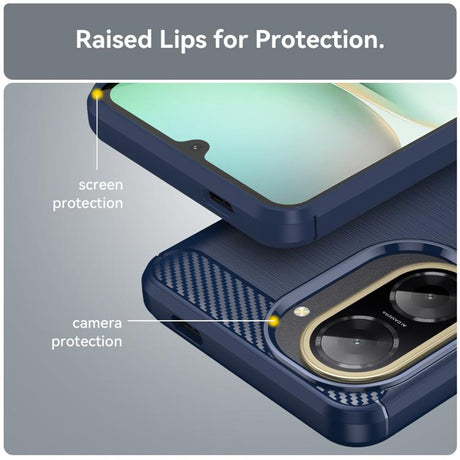Husa de protectie Techsuit Carbon Silicone compatibil cu Xiaomi Redmi A5 4G (Standard), Albastru