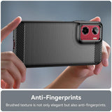 Husa de protectie Techsuit Carbon Silicone compatibil cu Motorola Moto G05 / E15, Negru
