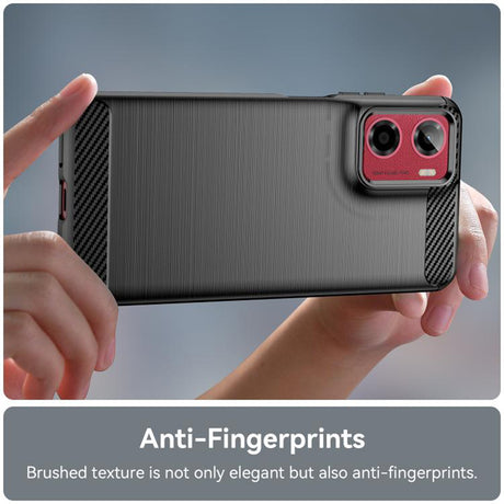 Husa de protectie Techsuit Carbon Silicone compatibil cu Motorola Moto G05 / E15, Negru