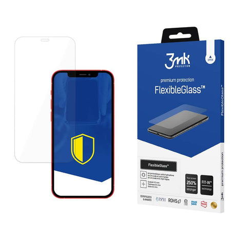 Folie de protectie 3mk FlexibleGlass compatibil cu iPhone 12 / iPhone 12 Pro, Transparent