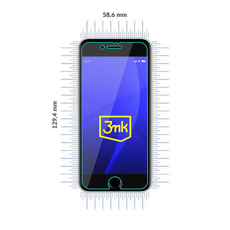 Folie de protectie 3mk FlexibleGlass compatibil cu iPhone 7 / iPhone 8 / iPhone SE 2, SE 2020 / iPhone SE 3, SE 2022, Transparent