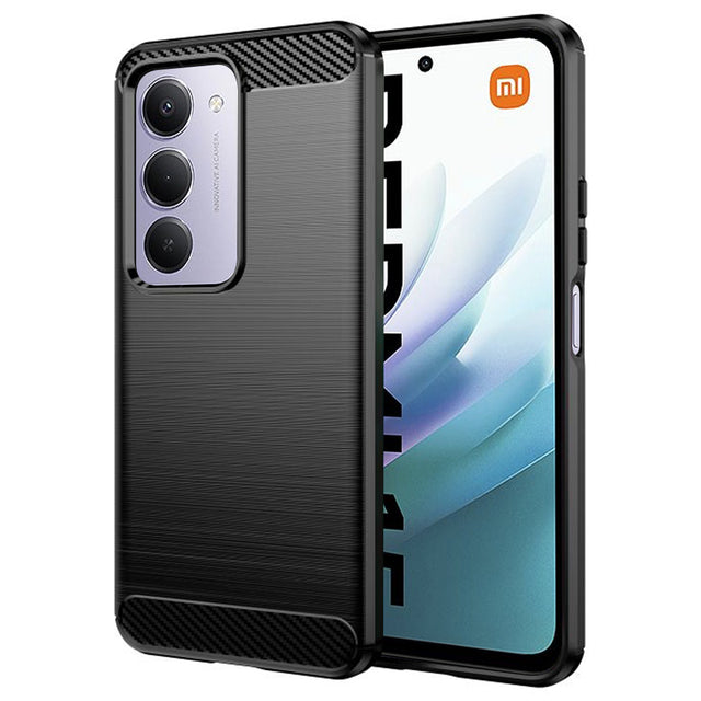 Husa de protectie Techsuit Carbon Silicone compatibil cu Xiaomi Redmi 15 4G / Redmi 15 5G, Negru