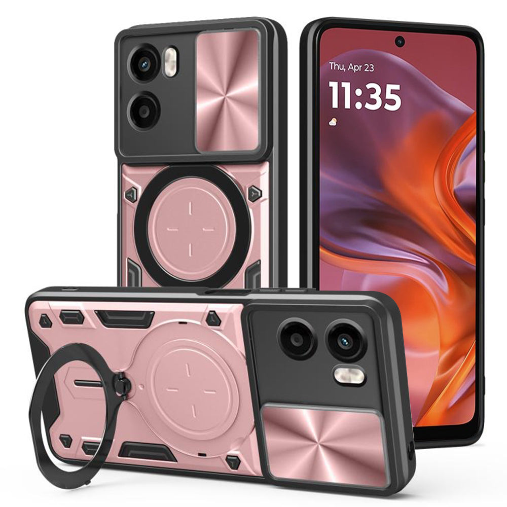 Husa de protectie Techsuit CamGuard Pro compatibil cu Motorola Moto G05 / E15, Roz Auriu