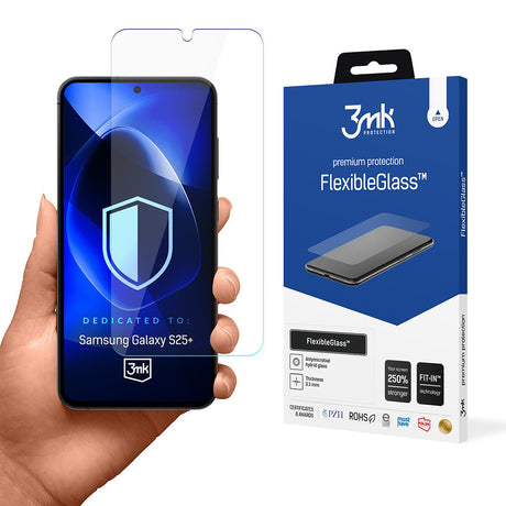 Folie de protectie 3mk FlexibleGlass compatibil cu Samsung Galaxy S25 Plus, Transparent