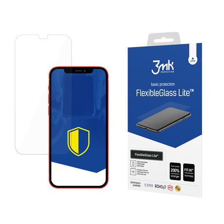 Folie de protectie 3mk FlexibleGlass Lite compatibil cu iPhone 12 Pro / iPhone 12, Transparent
