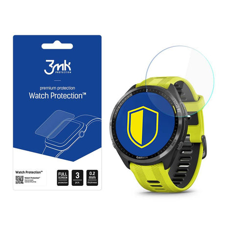 Folie de protectie smartwatch 3mk Watch Protection ARC (set de 3) compatibil cu Garmin Forerunner 965, Transparent