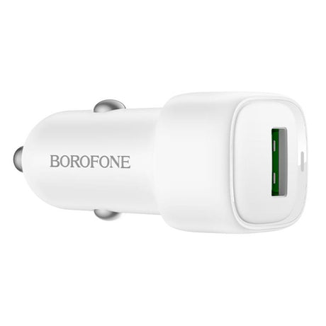 Incarcator Borofone Car Cloud (BZ34), USB, Single Port, 18W (QC/FCP/AFC), ABS, for 12-24V, Alb
